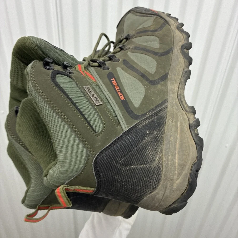 Nortiv 8 Men's Ankle High Waterproof Hiking Boots Outdoor Green Shoes Size 10.5M